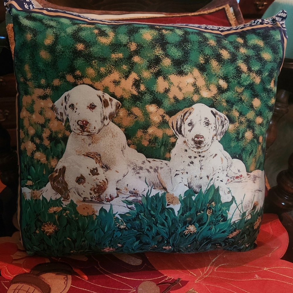 Charming Dalmatian Dog Print Accent Pillow